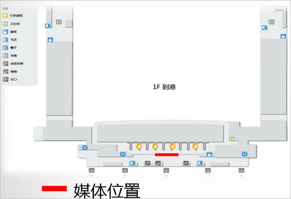 武汉机场LED大屏广告位置图