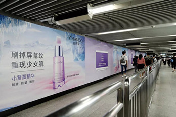 自然堂北京地铁4号线广告投放案例