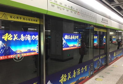 武汉地铁4号线屏灯箱+蔽门贴