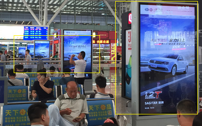 深圳北高铁站候车室独立刷屏广告