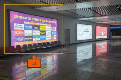 威海港国际客运中心国内到达入口通道灯箱广告