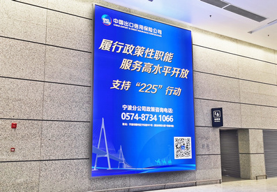宁波机场国内迎客厅右侧灯箱广告案例图
