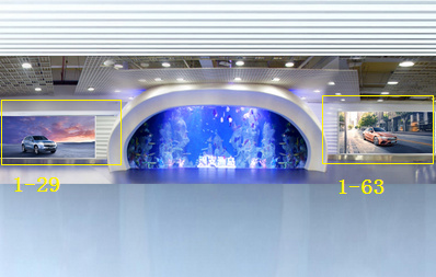 北京机场T1一层行李厅中间水族馆右左侧动感灯箱广告