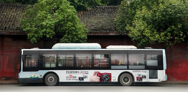 成都公交车广告
