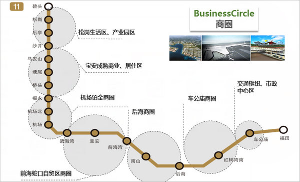 深圳地铁11号线商圈线路图 深圳地铁11号线商圈线路图