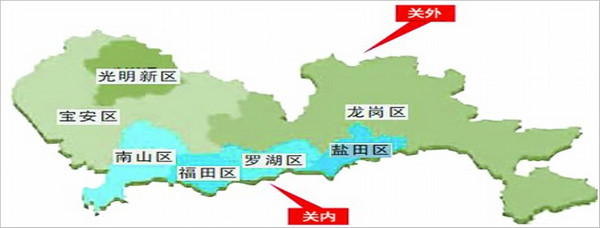 深圳关外划分图