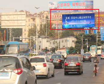 青岛市南区香港中路与高雄路交汇处led屏广告