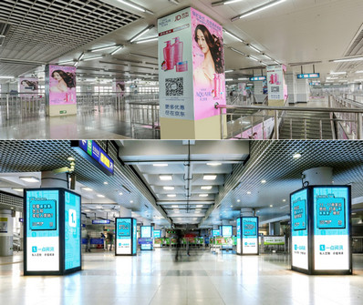 北京地铁站厅/换乘区包柱广告