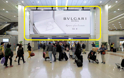 上海浦东机场广告-T1国内到达LED大屏广告