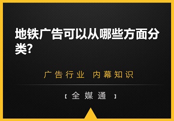 地铁广告可以从哪些方面分类?