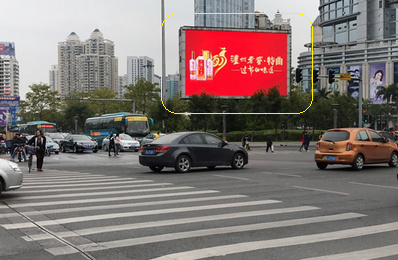 惠州市花边岭广场LED屏广告