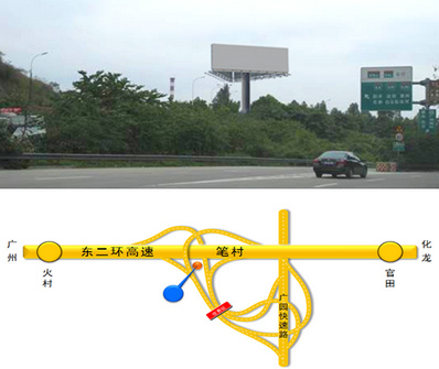东二环高速南行大牌广告K42+850