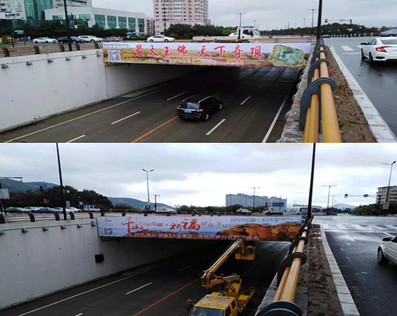 龙潭桥跨街南北侧双面大牌广告