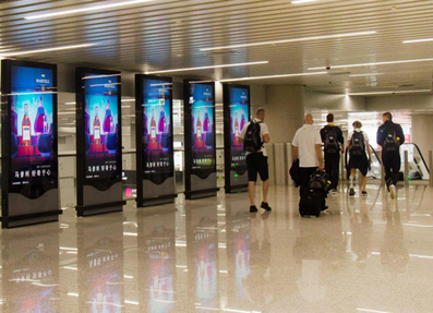 广州机场到达区域行李提取区电子屏广告