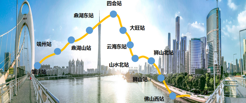 广佛肇城际轨道运营线路