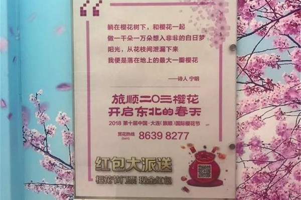 樱花节大连地铁广告
