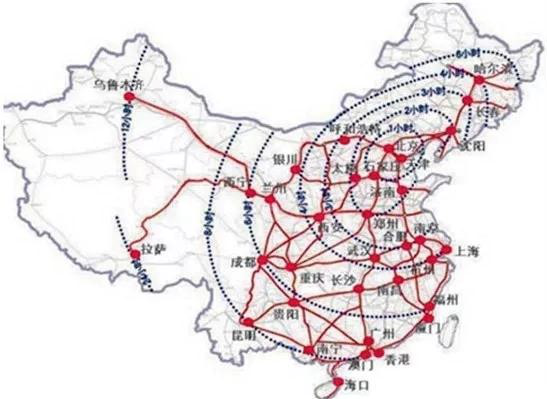 高铁线路分布图