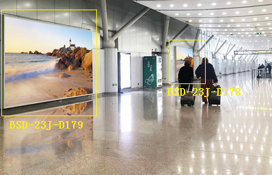 北京首都机场T2国际到达通廊灯箱广告案例图