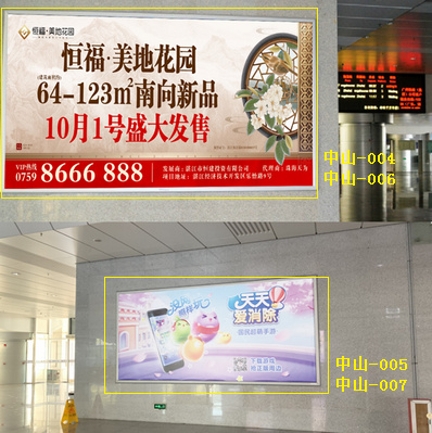 中山高铁站灯箱广告价格