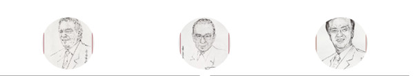 袁熙坤为国内外政要画过的水墨肖像画