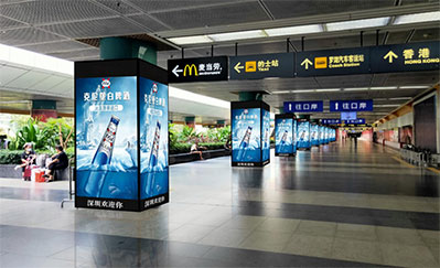 深圳站立柱灯箱套装