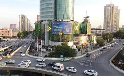 郑州紫荆山百货外墙LED屏广告