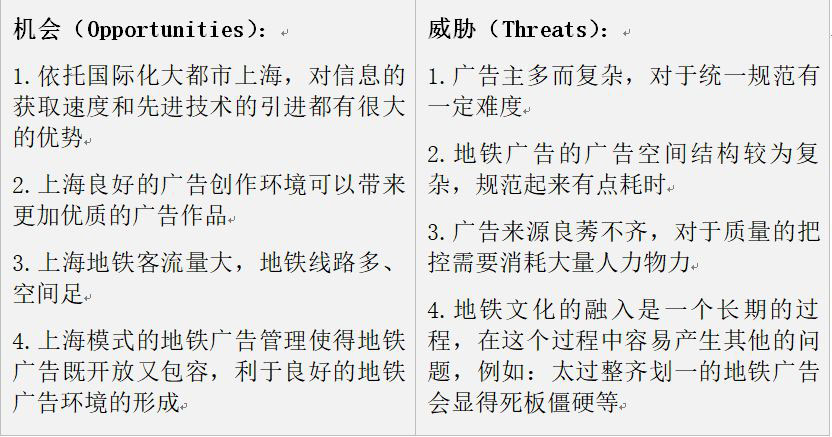 SWOT分析机会和威胁