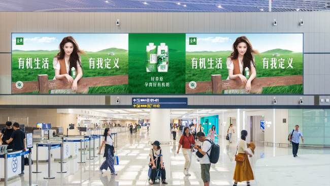 青岛胶东国际机场-国内安检后高空灯箱广告