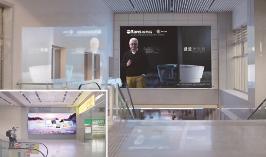 第一户外传媒-温岭站出站大厅墙面灯箱